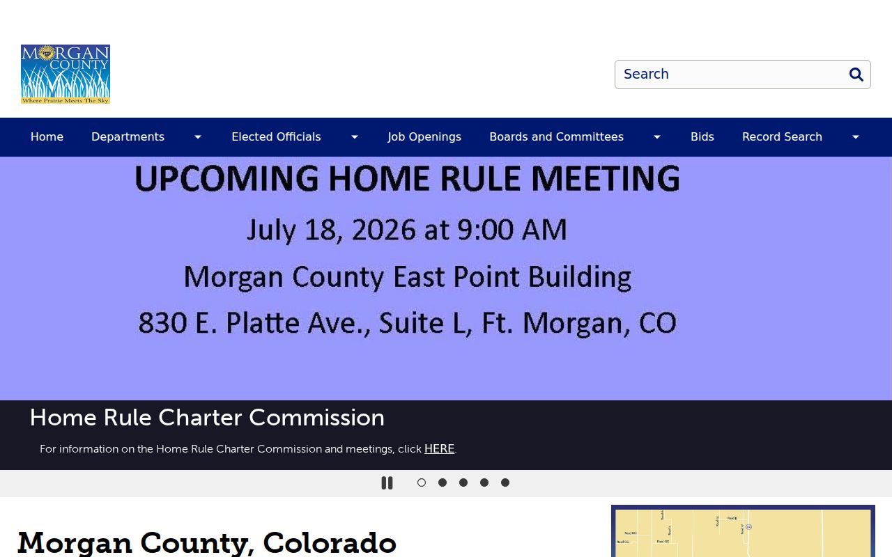Morgan County government page used to reach official criminal record offices