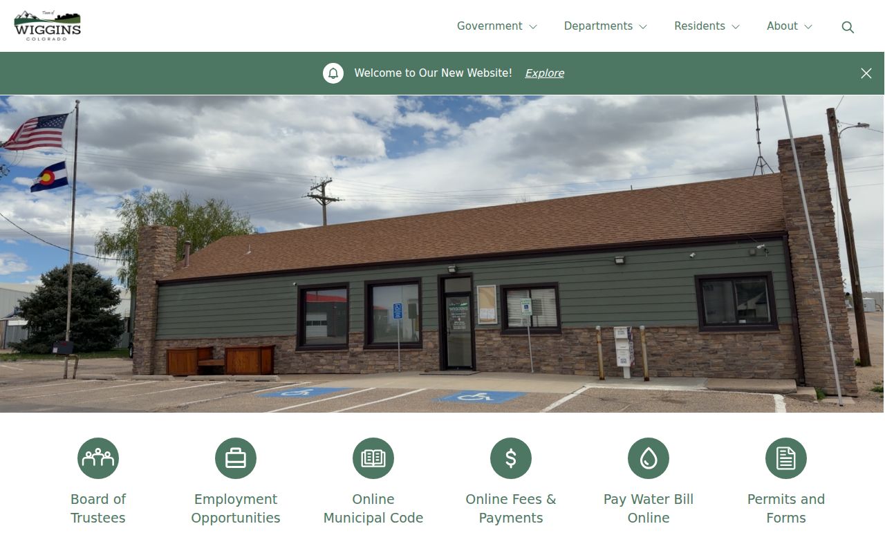 Town of Wiggins official homepage and Town Hall information